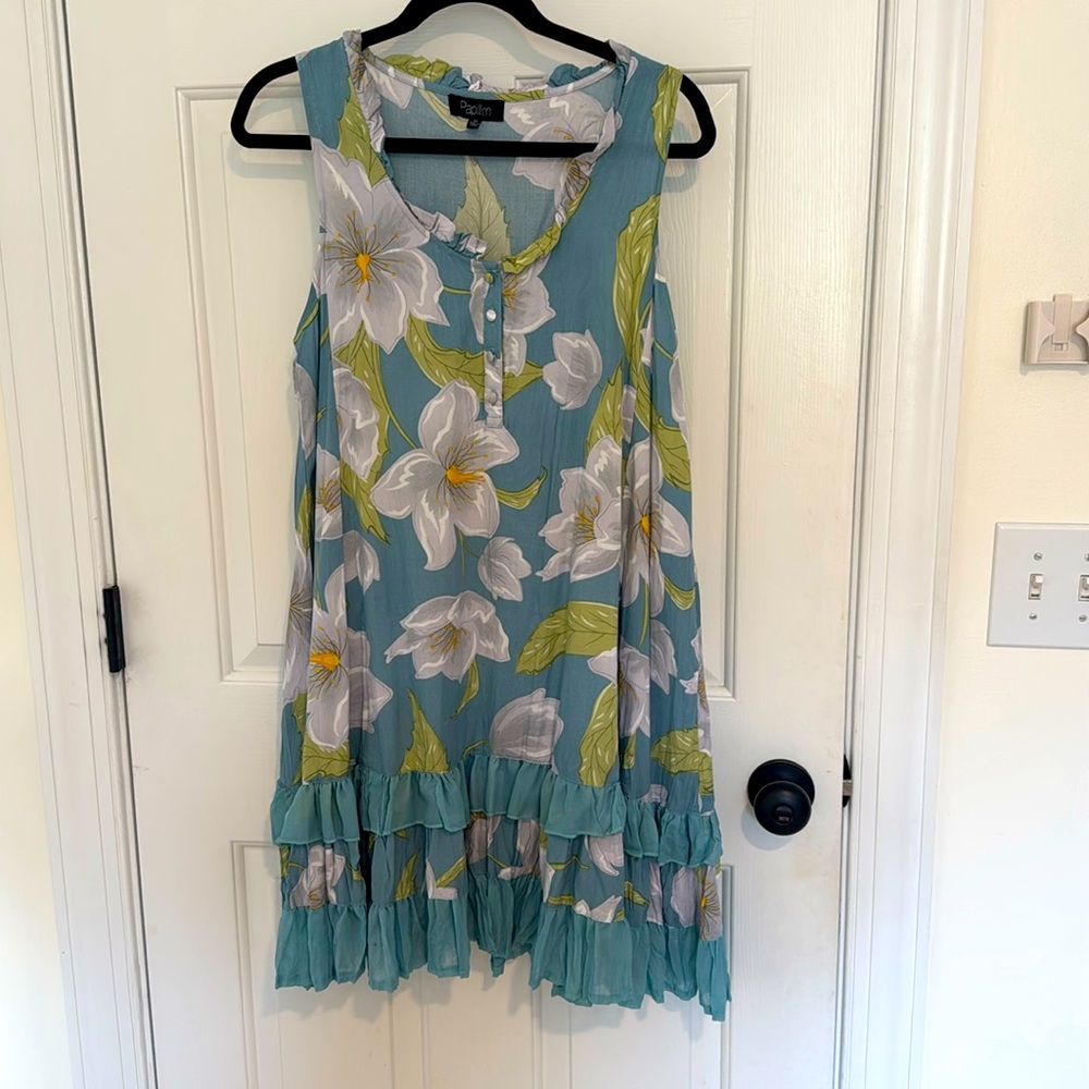 Papillon, floral dress, 34”